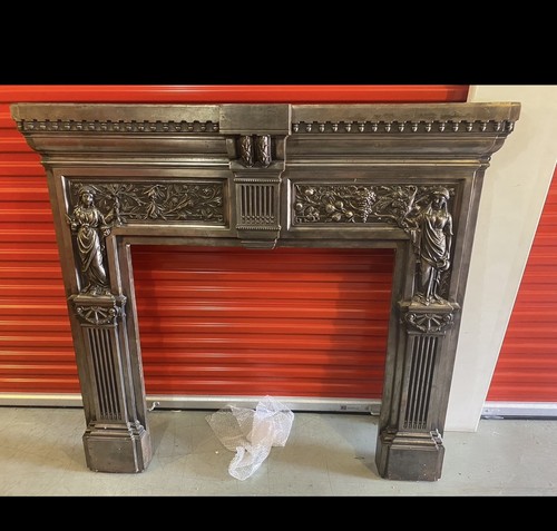 British antique fireplace - british,
